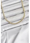 Mey İthalat® CM Yassı Yılan Zincir Model 60 cm Kadın Kolye