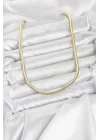 Mey İthalat® CM Yassı Yılan Zincir Model 60 cm Kadın Kolye