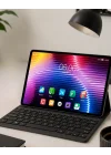 Mey İthalat® Çok Amaçlı Android Tablet Seti Klavye Kalem ve Koruyucu Aksesuarlı