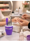 Mey İthalat® Çok Amaçlı Mor Manikür Bakım Seti Kompakt Bakım Çantası
