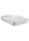 Mey İthalat® Çok Amaçlı Paslanmaz Çelik Fırın ve Saklama Kabı (25x20x5 cm)