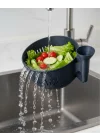 Mey İthalat® Çok Amaçlı Sebze Yıkayıcı Ergonomik Tasarım Süzgeçli Mutfak Kabı