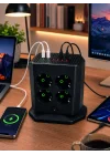 Mey İthalat® Çoklu Priz 8 Çıkışlı 4 USB 2 Type-C Anahtarlı Dikey Priz Kulesi