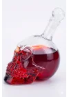 Mey İthalat® Crystal Head Kuru Kafa Cam Şişe  Hediyelik Sürahi (350 ML)