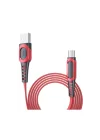 Mey İthalat®  DC01 Süper Hızlı Micro USB Kablo 1M 2.4A - Kırmızı