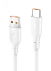 Mey İthalat®  DC65 USB to Type-C 1M 3.0A Hızlı Şarj Kablo - Beyaz