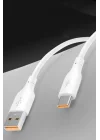 Mey İthalat®  DC65 USB to Type-C 1M 3.0A Hızlı Şarj Kablo - Beyaz