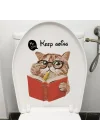 Mey İthalat® Decohandy Klozet Etiketi Keep Going Kedi