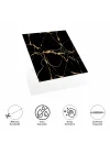 Mey İthalat® DecoHandy Yapışkanlı Pvc Yer Karosu 30x30cm 4Lü Paket - Black Edition 0,36m2