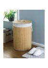 Mey İthalat® DecoHandy Yuvarlak Bambu Kirli Sepeti