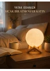 Mey İthalat® Dekoratif 3D Ay Işığı Masa Lambası Hediyelik Atmosfer Aydınlatması