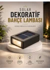 Mey İthalat® Dekoratif Duvar Lambası Solar Güneş Enerjili Bahçe Aydınlatması