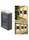Mey İthalat® Dekoratif Duvar Lambası Solar Güneş Enerjili Bahçe Aydınlatması