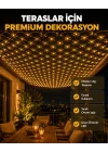 Mey İthalat® Dekoratif LED File Işık Ağ Tasarımlı Balkon Bahçe ve Oda Aydınlatması