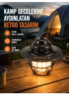 Mey İthalat® Dekoratif ve Fonksiyonel Taşınabilir Kamp Gece Lambası