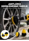 Mey İthalat® Derinlemesine Temizlik İçin Dayanıklı Kıllı Matkap Fırçası Başlığı