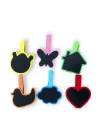 Mey İthalat® Desenli Notlu Ahşap Mandal (6lı Set - 10 Paket)