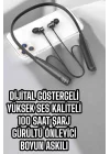 Mey İthalat® Dijital Batarya Göstergeli Bluetooth Özellikli Boyun Askılı Kulaklık