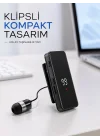 Mey İthalat® Dijital Ekranlı Bluetooth Kulaklık Tek Kulaklıklı Klipsli Kompakt Tasarım