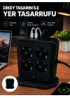 Mey İthalat® Dikey Priz Kulesi 8 AC Priz 4 USB 2 Type-C Çocuk Korumalı Güç Dağıtıcı