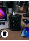 Mey İthalat® Dikey Priz Kulesi 8 AC Priz 4 USB 2 Type-C Çocuk Korumalı Güç Dağıtıcı