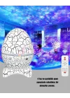 Mey İthalat® Dinozor Yumurta Gece Lambası Projektör – 14 Renk Seçeneği