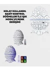 Mey İthalat® Dinozor Yumurtası Galaksi Projektör Gece Lambası 4ü 1 Arada – Bluetooth Hoparlörlü