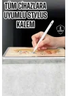 Mey İthalat® Dokunmatik Kalem Beyaz Şarjlı Yedek Uçlu Android ve İOS Uyumlu
