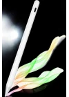 Mey İthalat® Dokunmatik Kalem Beyaz Şarjlı Yedek Uçlu Android ve İOS Uyumlu