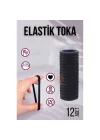 Mey İthalat®  Elastik Toka 12 ADET SİYAH 719701