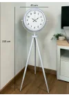 Mey İthalat® Elegance Beyaz Tripod Ayaklı Saat