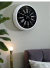 Mey İthalat® Elegance White 40 Cm Metal Duvar Saati