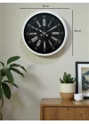 Mey İthalat® Elegance White 40 Cm Metal Duvar Saati