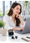 Mey İthalat® ENC Mikrofonlu Bluetooth 5.4 Kablosuz Kulaklık 40ms Düşük Gecikmeli TWS Kulaklık