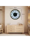 Mey İthalat® Eskitme 60 Cm Çarklı Klasik Duvar Saati