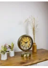 Mey İthalat® Eskitme Metal Kaos Masa Saati 25×20 cm