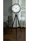 Mey İthalat® Eskitme Tripod Ayaklı Dekoratif Saat