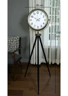 Mey İthalat® Eskitme Tripod Ayaklı Dekoratif Saat