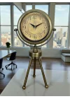 Mey İthalat® Eskitme Vintage Üç Ayaklı Masa Saati