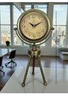 Mey İthalat® Eskitme Vintage Üç Ayaklı Masa Saati