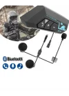 Mey İthalat® Evrensel Kask Uyumlu Bluetooth Intercom Kulaklık