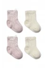 Mey İthalat® Fiyonklu Penye Soket Çorap 2li 10149 Lila
