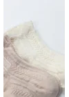 Mey İthalat® Fiyonklu Penye Soket Çorap 2li 10149 Somon