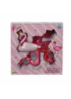 Mey İthalat® Flamingo Şekilli 3 Katlı Makyaj Güzellik Seti