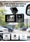 Mey İthalat® Full HD 3lü Araç Kamerası Geri Görüş Destekli Park Modlu 1080P DVR