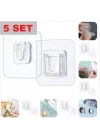Mey İthalat® Geçmeli Klips Eşya Sabitleme Askısı 5 SET