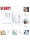 Mey İthalat® Geçmeli Klips Eşya Sabitleme Askısı 5’li Set