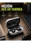 Mey İthalat® Gerçek Kablosuz Kulaklık – Bluetooth 5.0, Şarj Kutulu, Parmak İzi Kontrollü