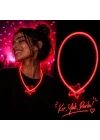 Mey İthalat® Glow Yıldız Kolye Neon Fosforlu Işıklı Kolye Kırmızı Renk