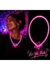 Mey İthalat® Glow Yıldız Kolye Neon Fosforlu Işıklı Kolye Pembe Renk